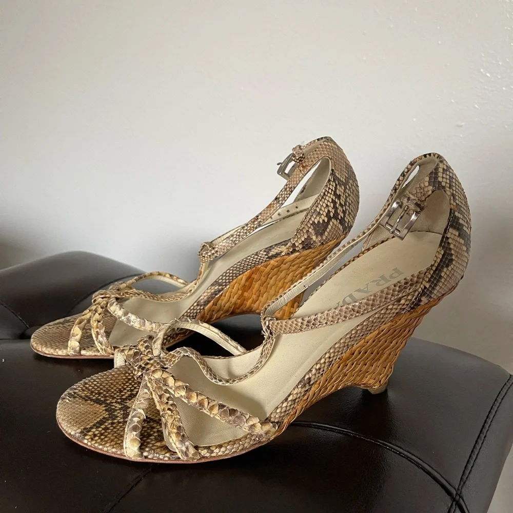 Prada python wedges - Picture 2 of 4
